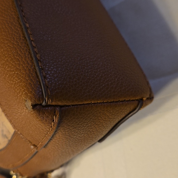 Anne Klein Finn triple compartment cork crossbody, Carmel - Picture 12 of 13